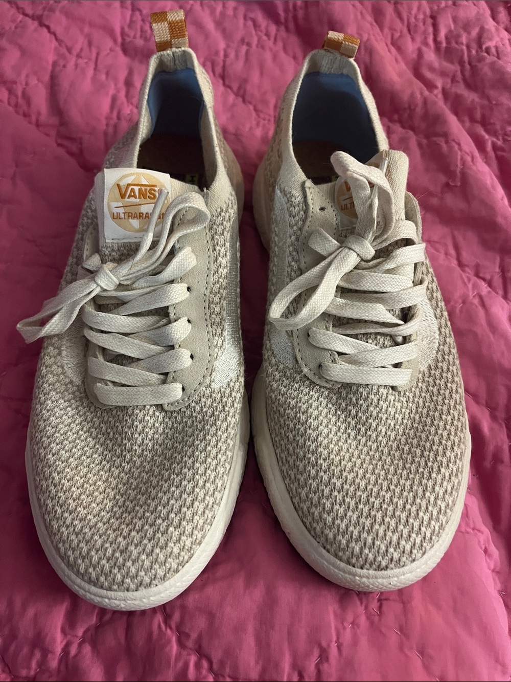 Vans Ultrarange Knit Sneakers in Light Beige Men’8 Women’s 9.5